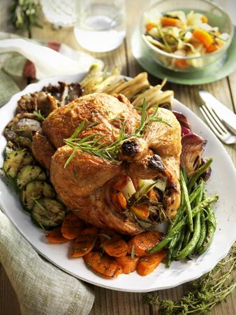 Pollo asado relleno de verduras  | 