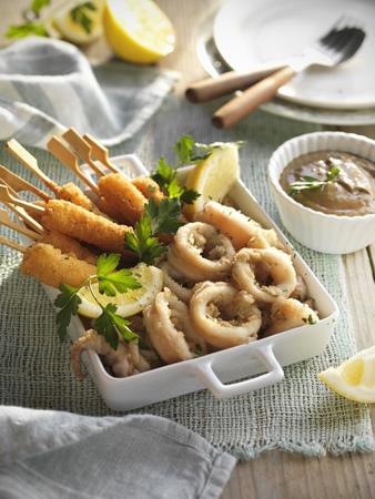 Fritura de calamares y gambas  | 
