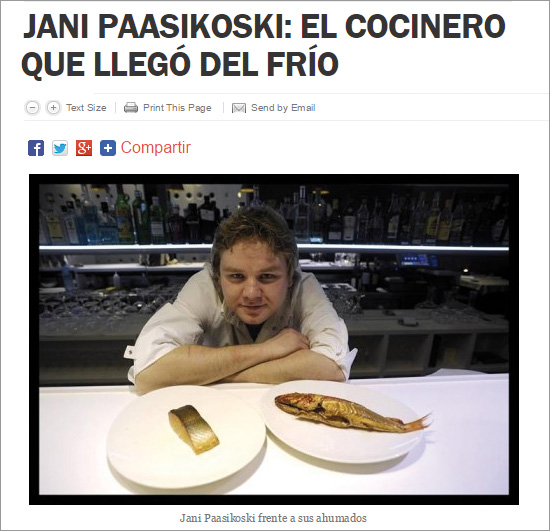 Jani Paasikoski: El cocinero que llegó del frío